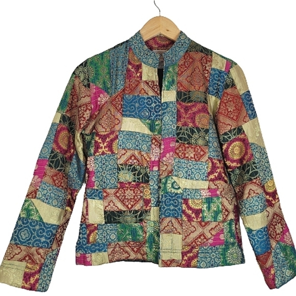 Chicos patchwork blazer jacket